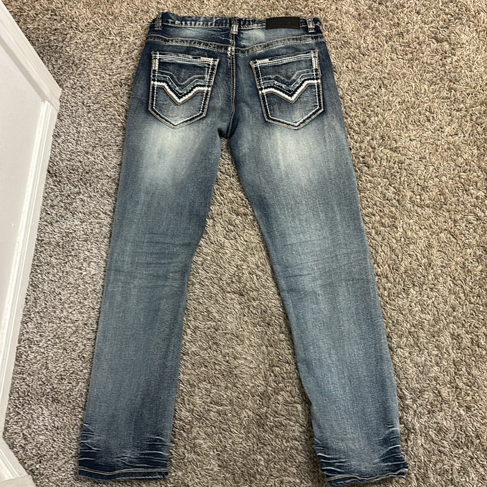 Trueluck jeans medium/dark wash. SMOKE FREE HOME!!